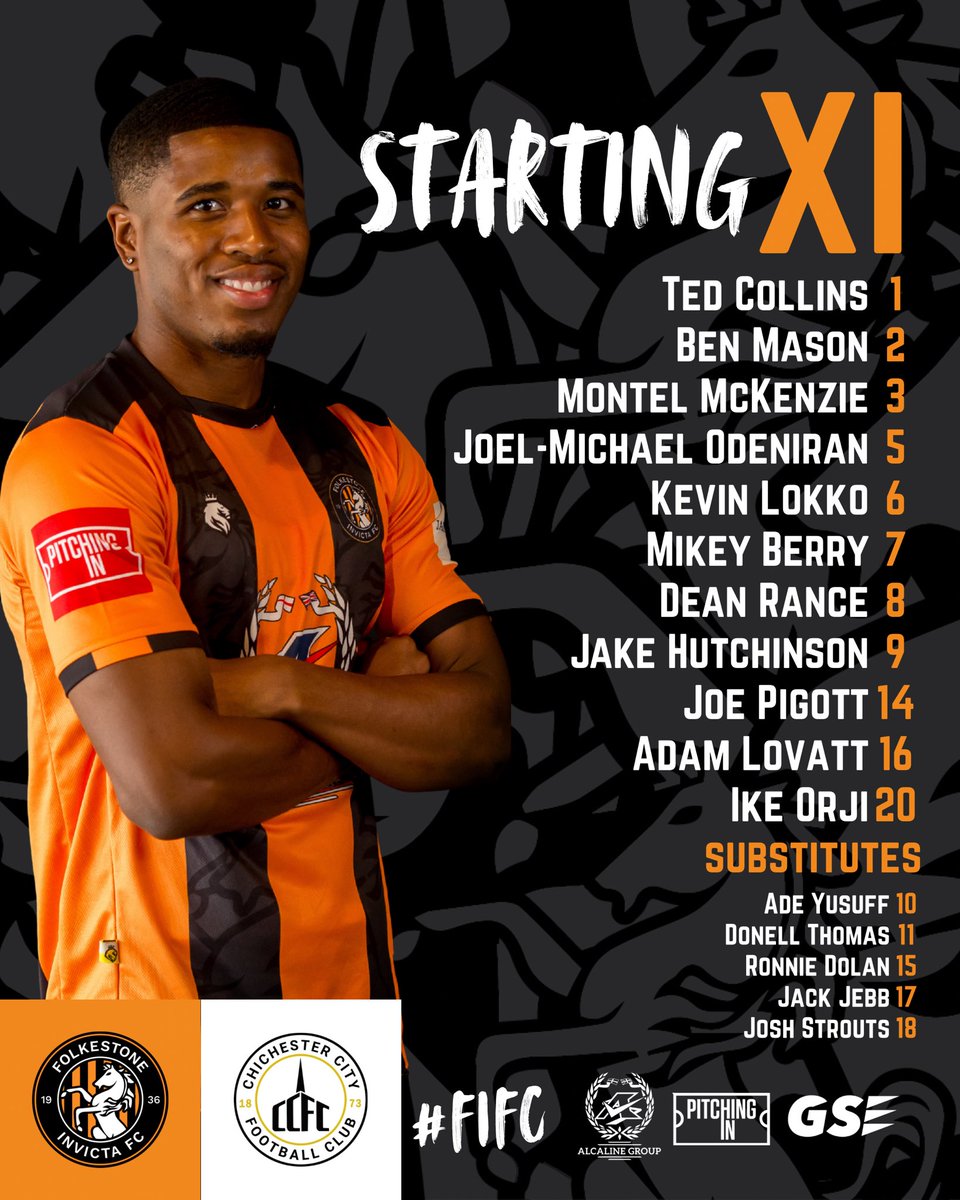 FIFC's tweet image. 📋 𝗧𝗘𝗔𝗠 𝗡𝗘𝗪𝗦

Jay Saunders names an unchanged XI for today’s clash with Chichester City 

#fifc | 🟠⚫️