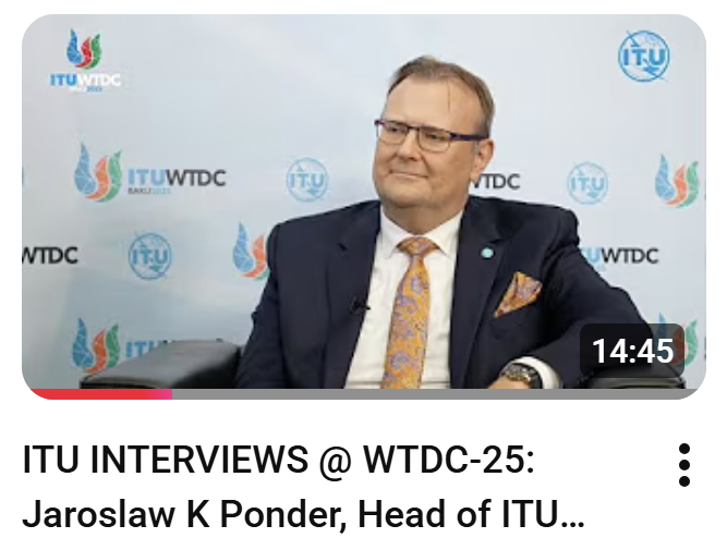 ITUEurope's tweet image. 📣The #ITUWTDC concludes with a series of great outcomes that pave the way for advancing #DigitalDevelopment worldwide! 

Do not miss the interview with @JaroslawPONDER, Head of the @ITU Office for #Europe

youtube.com/watch?v=LZIYUG…

@ITUEurope