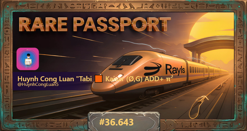 The Rayls manifesto just went live. The early passports are disappearing fast! Get yours before the train leaves the station.

#36.643!

 raylsmanifesto.com