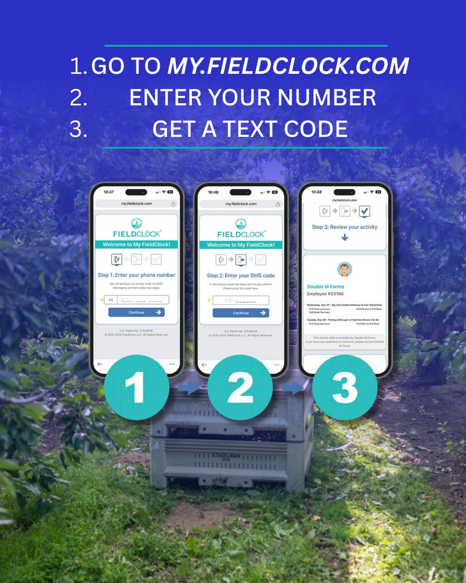 fieldclock's tweet image. Every bundle, every task, every paycheck connected and accounted for. Our employee portal keeps work and pay clear and effortless.  #Fieldclock #LaborManagement  #WorkSmart #EmployeeExperience