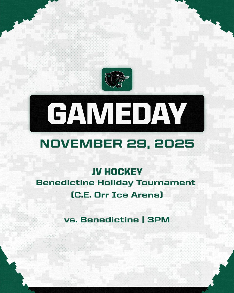 Good luck to our JV hockey team in action today at the Benedictine Holiday Tournament! Go Panthers!