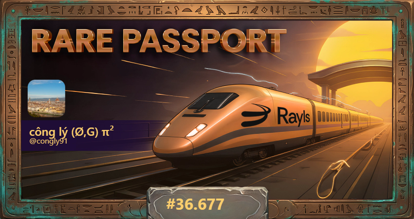 The Rayls manifesto just went live. The early passports are disappearing fast! Get yours before the train leaves the station.

#36.677!

 raylsmanifesto.com