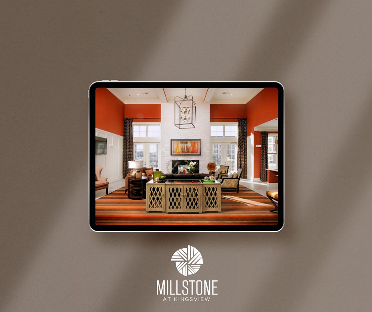 LiveatMillstone's tweet image. Your home beyond your front door. ✨ Relax, connect, and unwind in Millstone’s beautiful clubhouse — the heart of our community. 💛 #MillstoneAtKingsview #BozzutoLiving #CommunityVibes