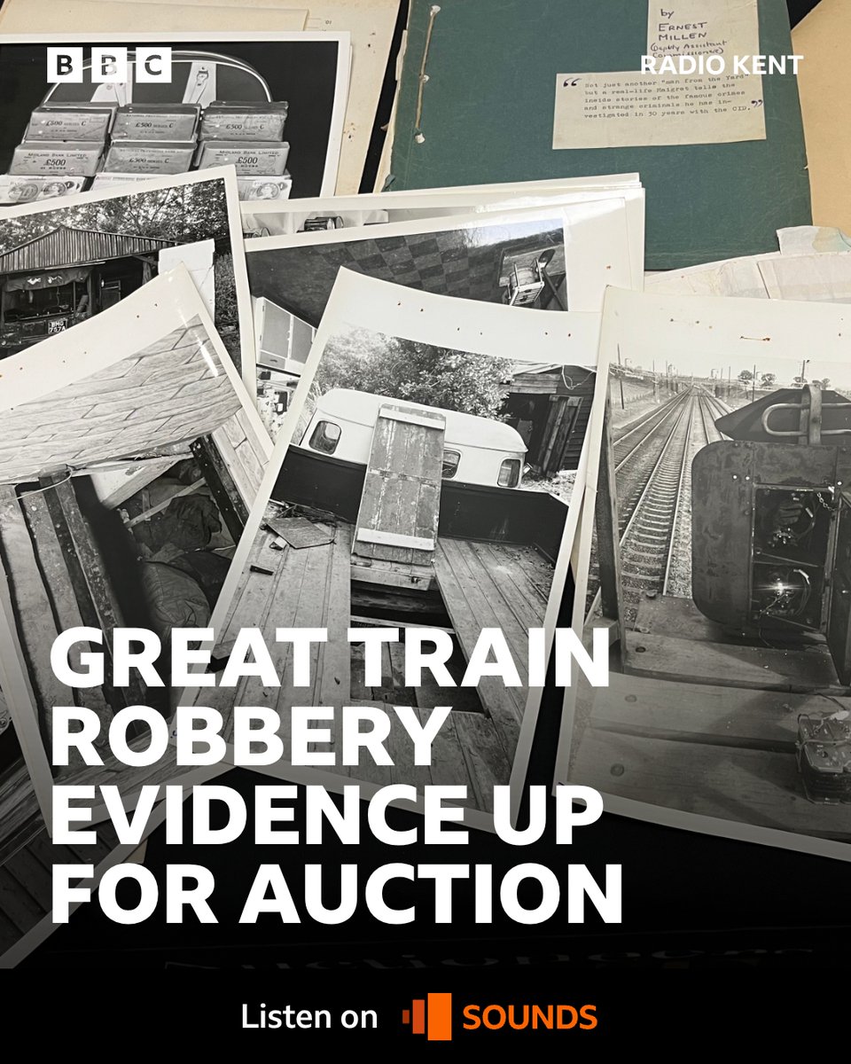BBCRadioKent's tweet image. It was one of Britain&apos;s most infamous and brutal crimes, now police documents and evidence photos from the 1963 Great Train Robbery are up for auction in Ashford.
 
Listen here: bbc.in/4ajvJHc
