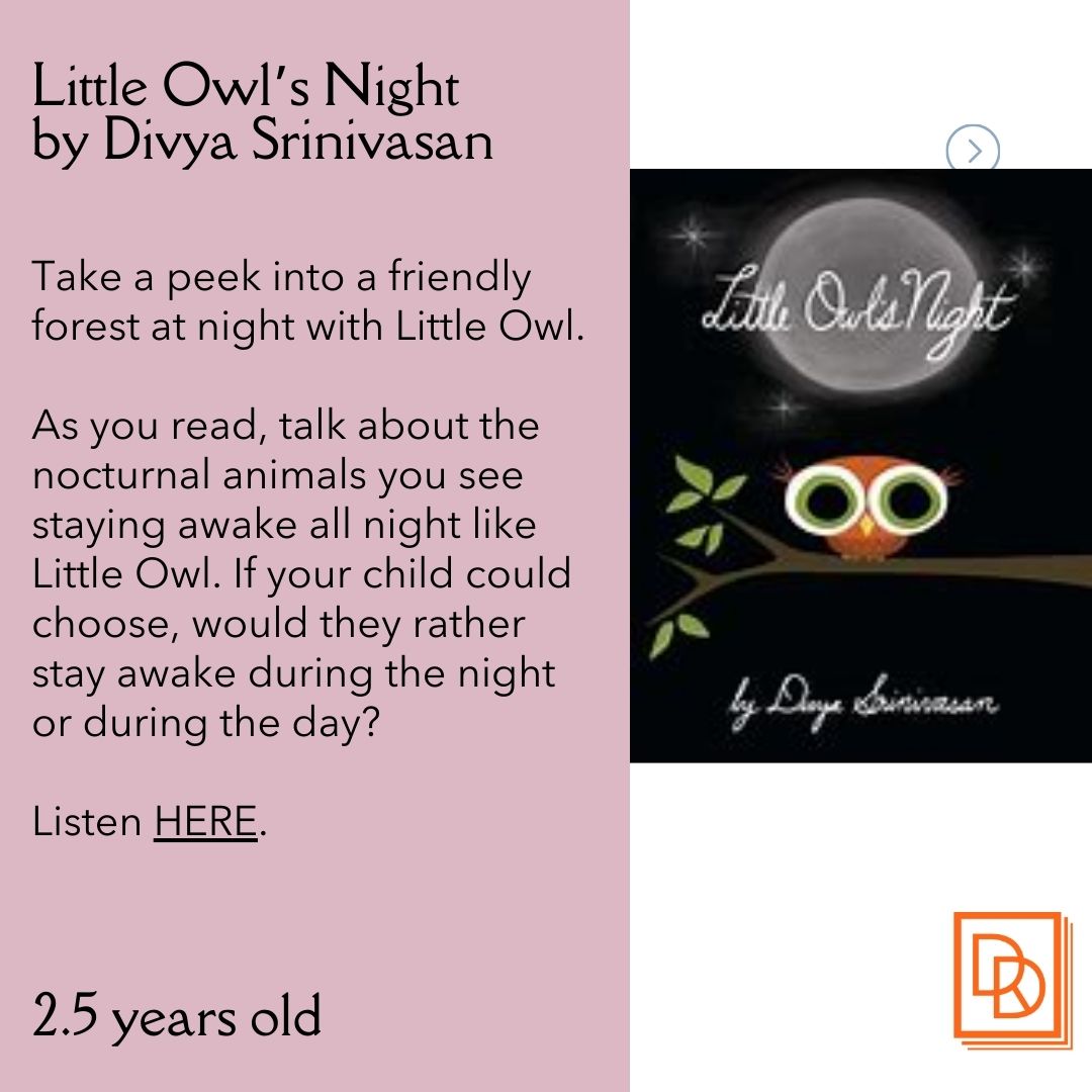 DDReading's tweet image. Prescription for Reading #1 for November 2025! Ages 18 months-2.5 years.
Little Owl Lost: ow.ly/AaZY50Xztmo
Good-Night, Owl: ow.ly/G2cE50Xztmv
Little Owl's Night: ow.ly/nYIc50Xztmt
Learn more at: ow.ly/OZKg50Xztmu
Talk, Sing, Read, Play. Everyday!