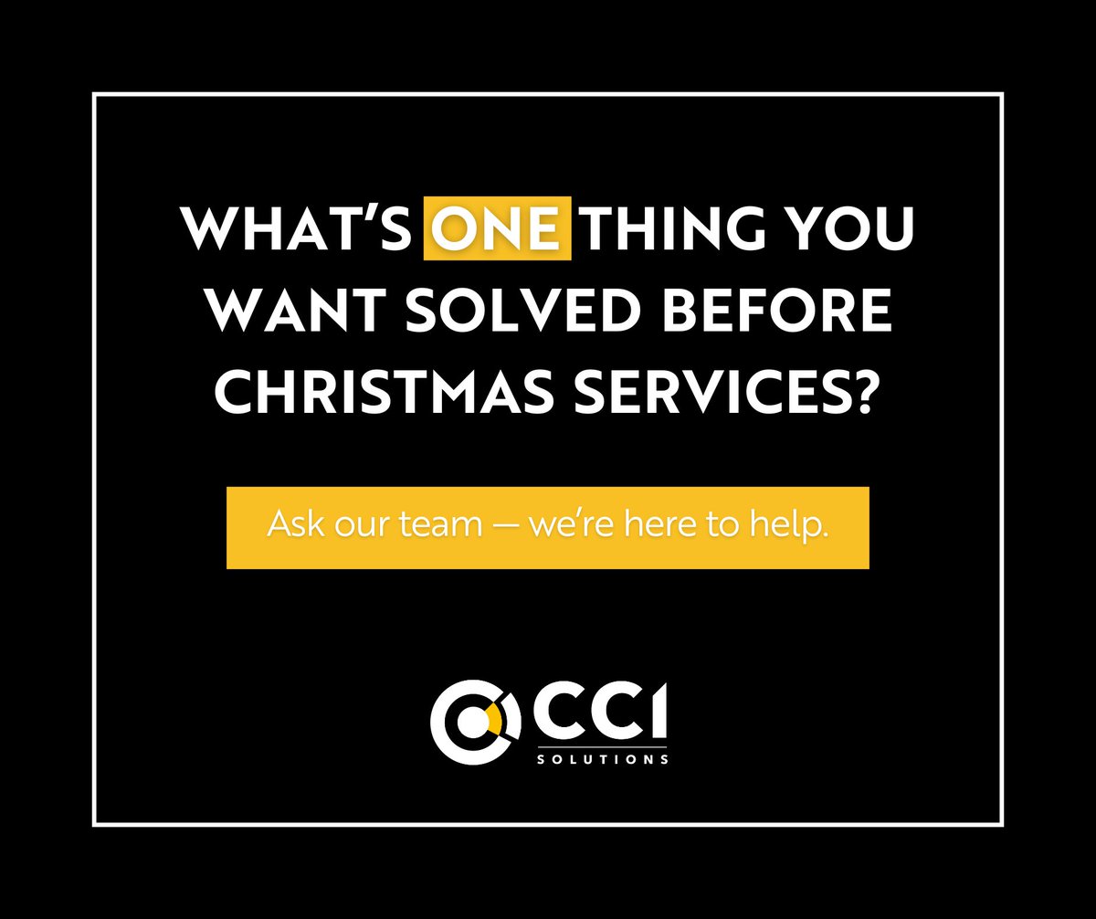 ccisolutions's tweet image. Church tech friends — as you look ahead to December…
What’s ONE thing you want solved before Christmas services?

Drop it in the comments. 👇
(Spoiler: If it’s audio, video, or lighting…we might have a tip that helps.)

#ChurchProduction #TechTeam #ChristmasPrep