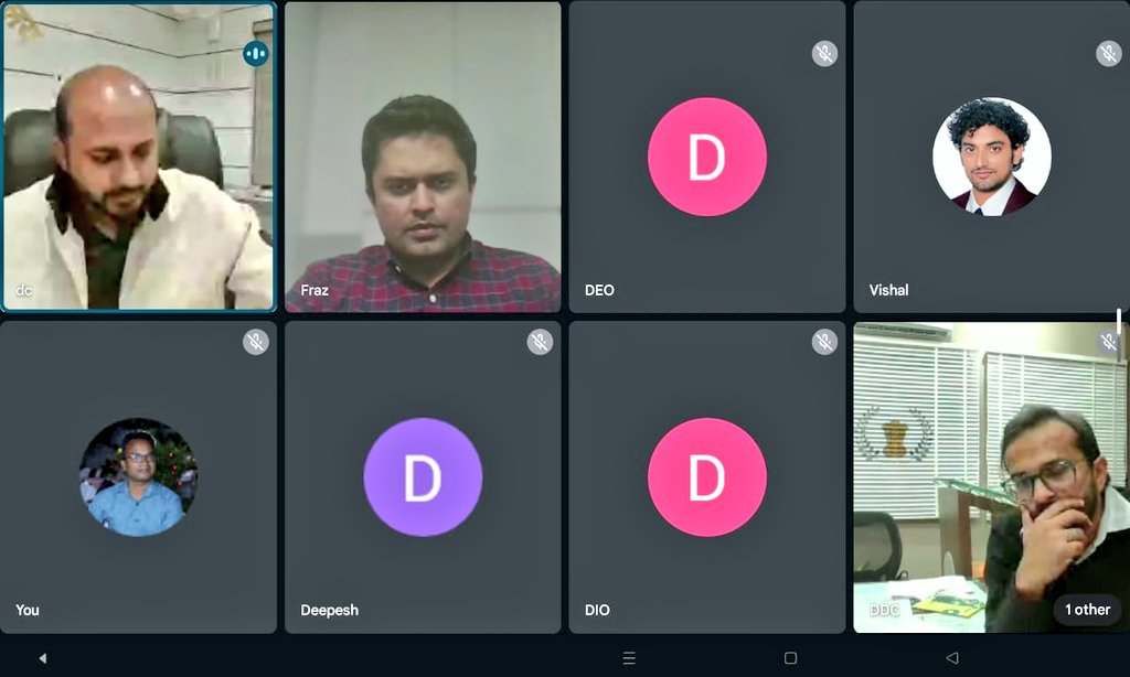dckoderma's tweet image. आगामी माध्यमिक एवं इंटरमीडिएट परीक्षा में कोडरमा जिला के छात्र-छात्राओं के प्रदर्शन को और बेहतर करने के उद्देश्य से जिला प्रशासन, कोडरमा द्वारा आवासीय पठन–पाठन कार्यक्रम शुरू करने की तैयारियों को लेकर आज वीडियो कॉन्फ्रेंसिंग के माध्यम से बैठक आहूत कर संबंधित अधिकारियों को आवश्यक…