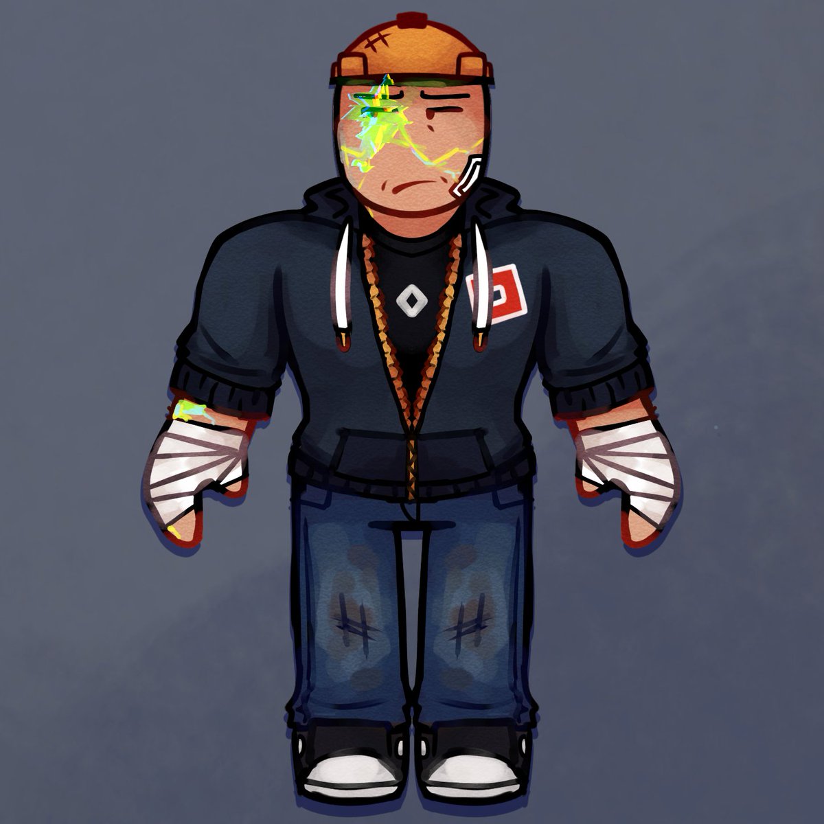 Wackynamehir1's tweet image. You have something on your face builderman 🤦

#ROBLOX #robloxart #builder