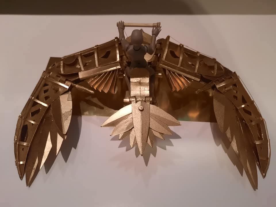 MadcapsArts's tweet image. That gold flying thing is the framing for a hydrogen balloon, Hoogvliever (Dutch for &quot;Wing Flyer&quot;) is a hydrogen-clock work balloon wing.