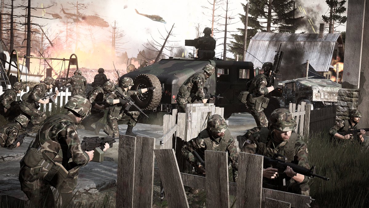 Fulda Gap, 1989.

"Quickly overwhelmed by superior numbers of Soviet air and ground forces, they must Survive... long enough".

#Arma3 
#Arma3Photography
#ArmaPhotography