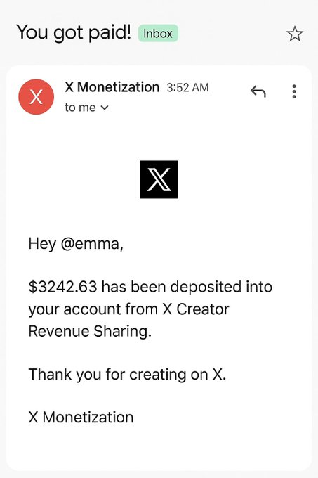 NabilMinhaz's tweet image. Just got my X Creator payout — $3,242.63 this month 💰
Crazy to think you can literally earn this just from posting on here.

To get the tricks TR,
Rt🌼🌼🌼
Follow and 🌼🌼🌼
Comment &quot;pay&quot;🌼🌼🌼