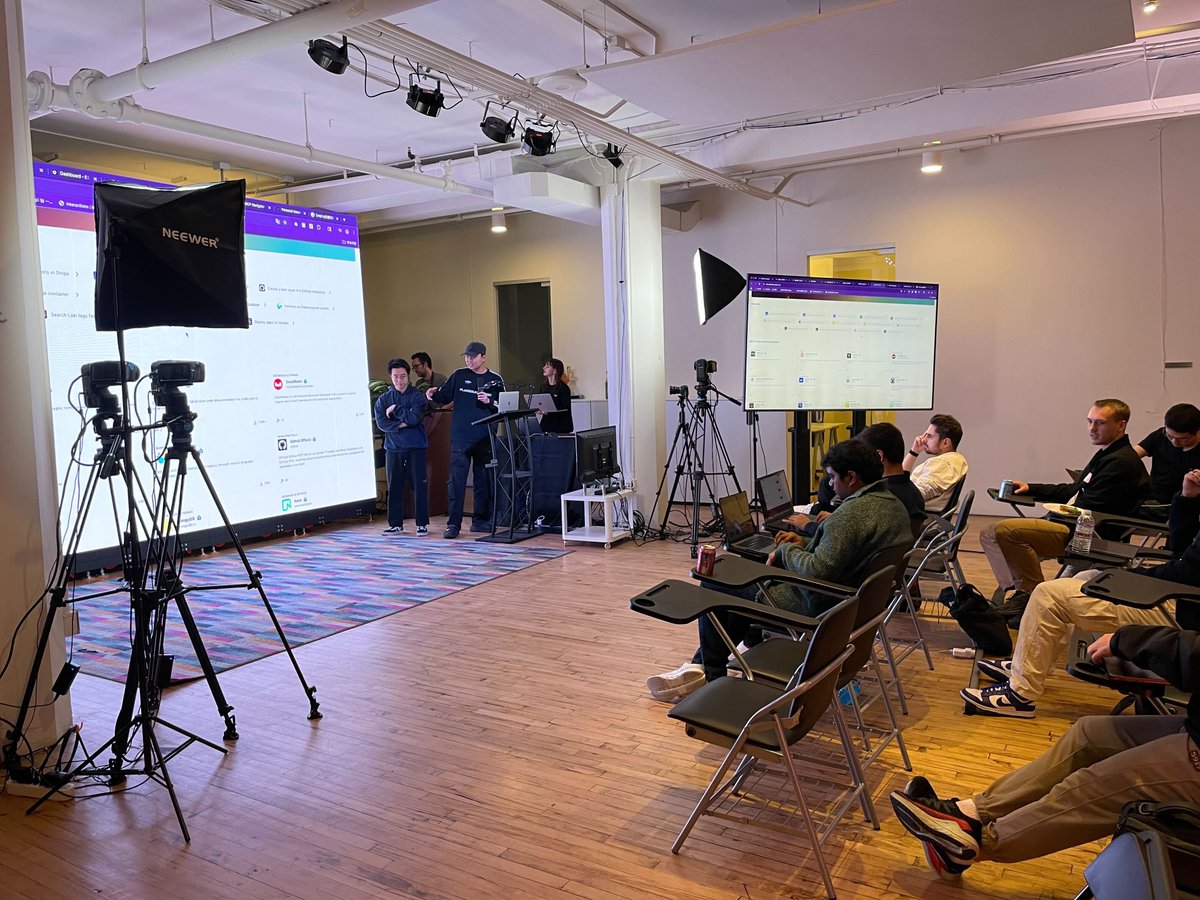 Docker's tweet image. The @e2b + Docker + @GroqInc hackathon just wrapped - and the submissions went beyond our expectations!

We used real agents, real tools, built in secure sandboxes. Congrats to our winners for pushing the bounds of what agentic AI can do. 

See what they made →…