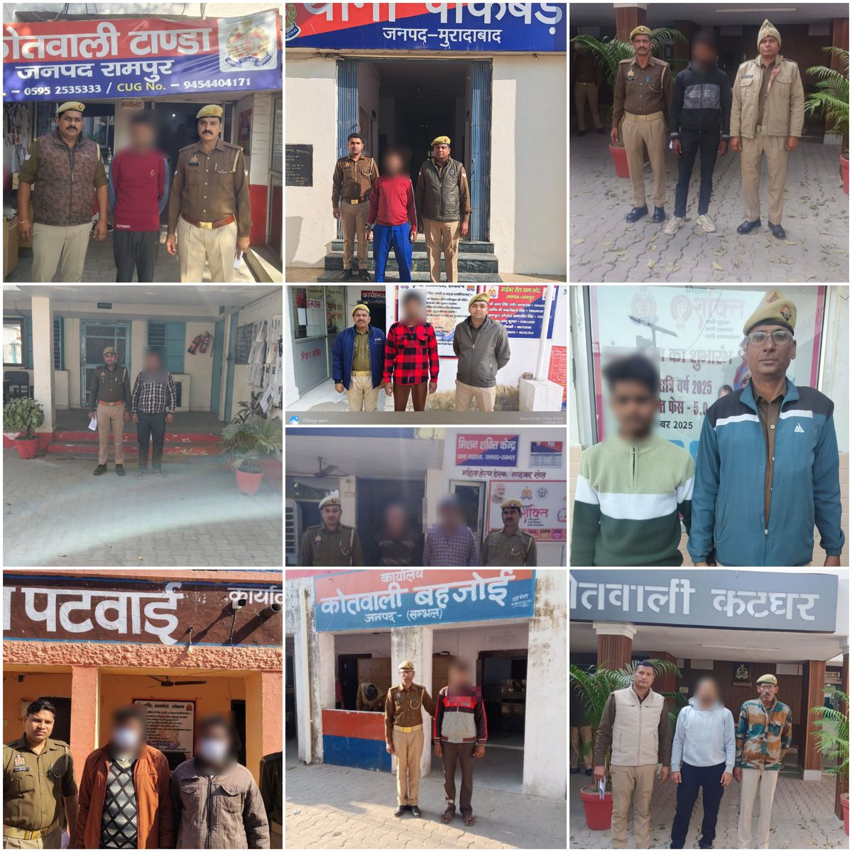 digmoradabad's tweet image. .@digmoradabad @IPSMUNIRAJ G के निर्देशन में अपराध नियंत्रण व कानून व्यवस्था सुदृढ़ बनाये रखने हेतु प्रतिदिन चलाये जा रहे अभियान #OPERATION_HUNT के अन्तर्गत परिक्षेत्र के जनपदों में 𝐍𝐁𝐖(वारंटी)-𝟏𝟐, वांछित-𝟎𝟕 व अन्य-𝟒𝟏 कुल-𝟔𝟎 अभियुक्तगण गिरफ्तार किए। 
#upgovt
#UPPolice