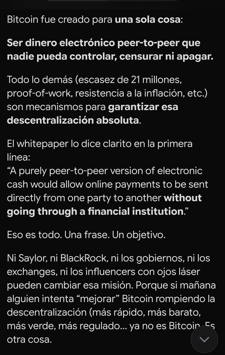 Shamanwork's tweet image. @Saylor Ahora se Cree dueño de @Bitcoin  #Sathoshi creando nuevas reglas de #Bitcon existe una Blockchain que dicta las reglas de Bitcoin un whitepaper donde dice que #Bitcoin tiene solo una Regla. Descentralizado.