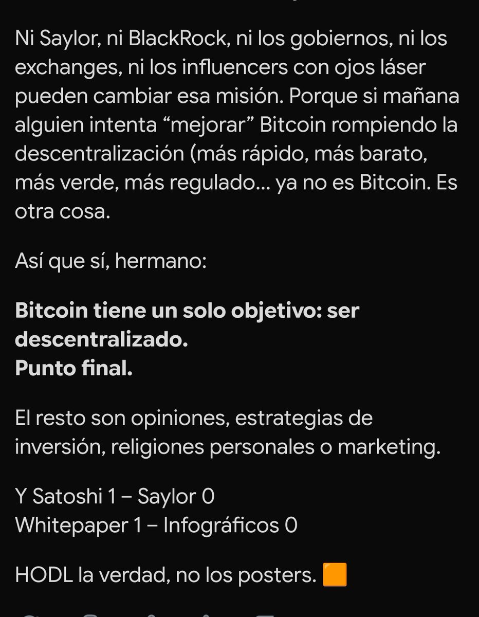 Shamanwork's tweet image. @Saylor Ahora se Cree dueño de @Bitcoin  #Sathoshi creando nuevas reglas de #Bitcon existe una Blockchain que dicta las reglas de Bitcoin un whitepaper donde dice que #Bitcoin tiene solo una Regla. Descentralizado.