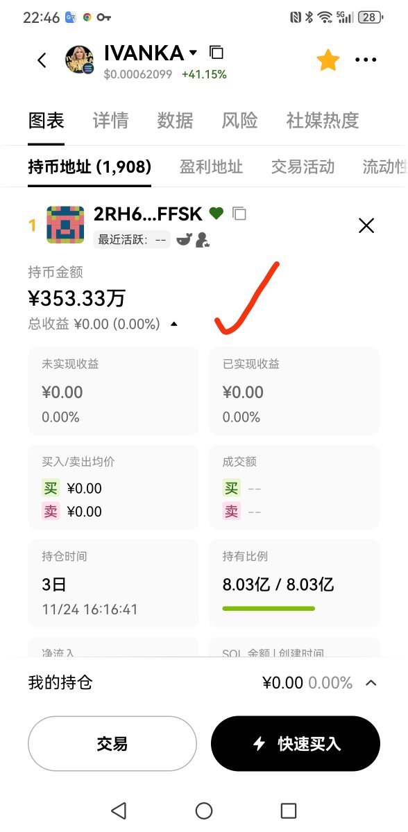 TRUMPCZ2025's tweet photo. @IvankaTrump 🙏🙏🙏Request support IVANKA is based on the Solana platform, 80% locked by WLFI, and synchronized with the TRUMP token.  It has become the second largest asset in the official Trump meme team wallet 6anUyP9KZ68WzmiVu88UL5wpJRfzK98QRRL29DcFWVWB https://t.co/165dpm8XYj