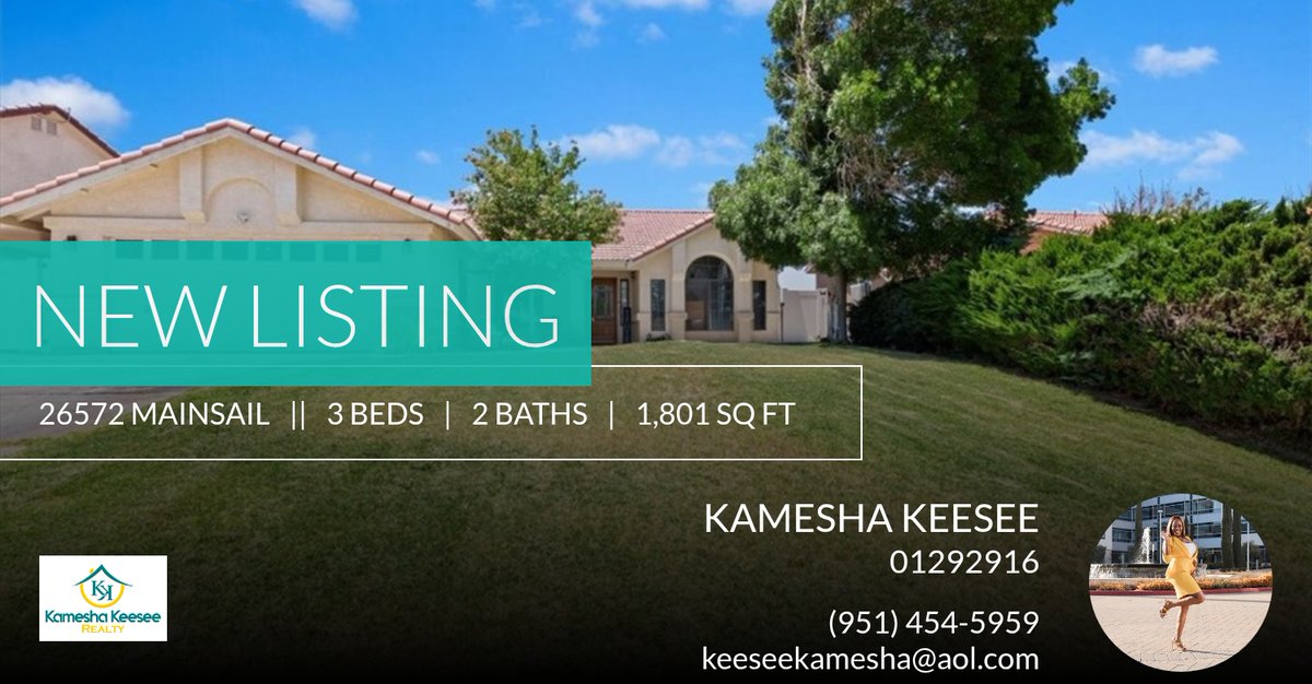 KEESTORI's tweet photo. 📍 New Listing 📍 Take a look at this fantastic new property that just hit the market located at 26572 Mainsail in Helendale. Reach out here or at (951) 454-5959 for more information https://t.co/lYCR4bUNLF https://t.co/tahfd8VQdn