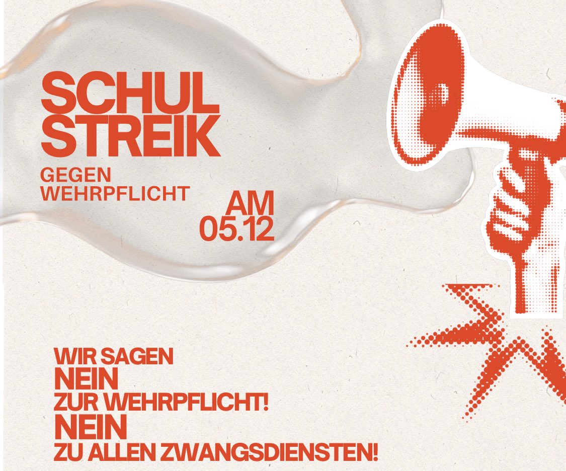 Abstimmung_'s tweet image. 🚨 Am 05.12. streiken Tausende Schüler gegen die Wehrpflicht – für Frieden und Freiheit! Das ist mehr als Protest: Es ist der Aufstand des Volkes gegen Zwang. 
Art. 20 GG: 
&apos;Alle Staatsgewalt geht vom Volke aus!&apos; 

Folgt uns gerne @Abstimmung_

#Schulstreik #Demokratie #Protest