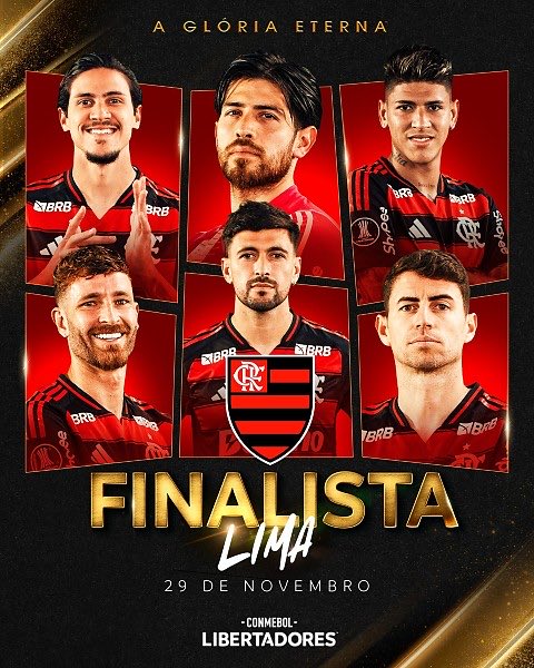 chicobarney's tweet photo. O Flamengo será o campeão da Libertadores em cima do Palmeiras logo mais! Pode favoritar e cobrar. Nunca errei um vencedor de torneios da Conmebol. 

*Previsão não é torcida! Respeite meu dom. SRN ❤️🖤 https://t.co/8Or6lyriUR