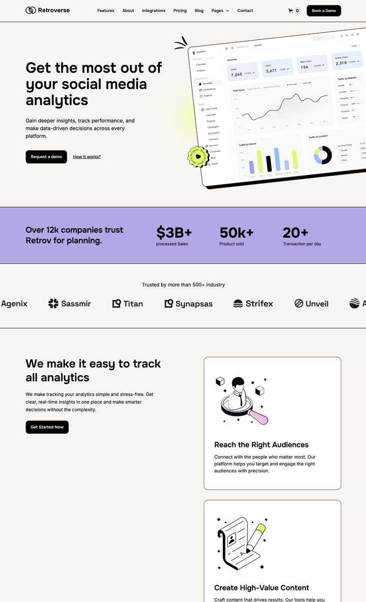 UiShahinAlam's tweet image. Retro Style Technology website design for webflow template. Those who want to stand out they are using it. Its a trending template in our store. Check Comment.