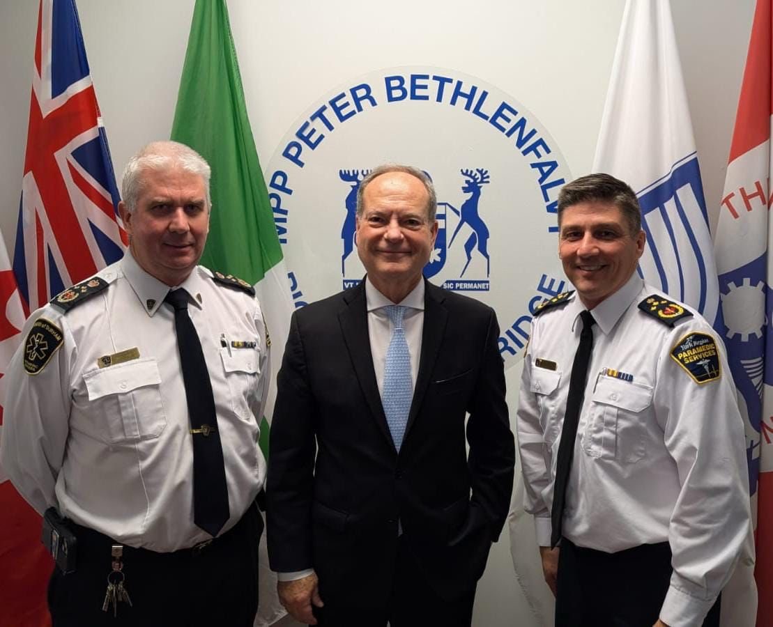 It was great to meet with Troy Cheseboro and <a href="/cspearen25/">Chris Spearen</a>, our local paramedic Chiefs for the Durham and York Regions. Thank you Troy and Chris for your leadership overseeing paramedic services in #Pickering, #Uxbridge, and all throughout the Regions of Durham and York.