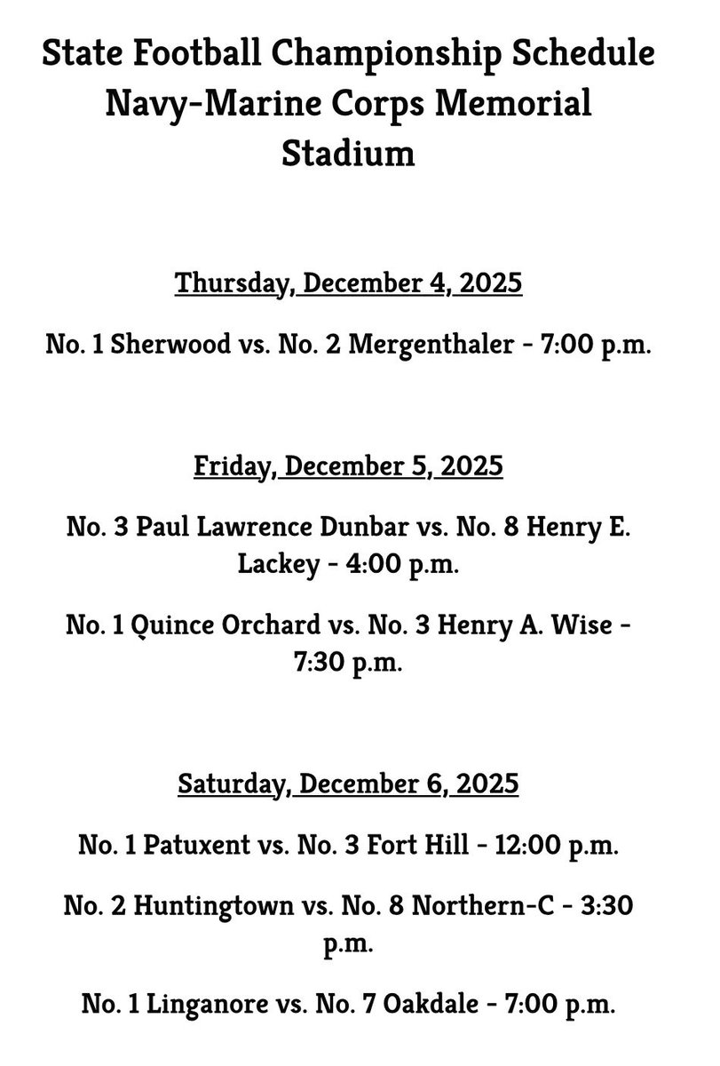 NOON ON DECEMBER 6th!

#FortHill will take on Patuxent in the opening game of action on Saturday in Annapolis!

#OnTheDriveFor5