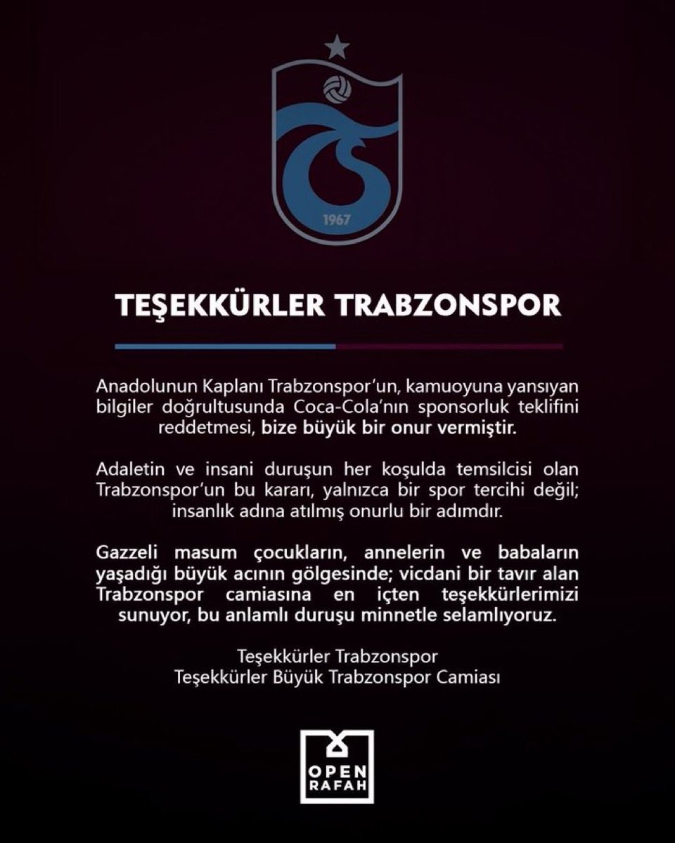 Beşiktaş ve Trabzonspor’un bu duruşunu samimiyetle tebrik ediyoruz.
Aynı net tavrın Çin menşeli ürünlere karşı da gösterilmesini, Doğu Türkistan konusunda ise kelimelerin ötesine geçen somut adımlar atılmasını umuyoruz - <a href="/Besiktas/">Beşiktaş JK</a> <a href="/Trabzonspor/">Trabzonspor</a> 

#ÇindeYıkılacak