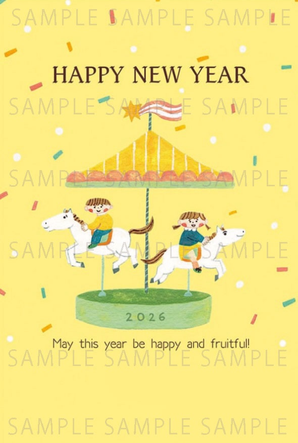 🎠お仕事(制作実績紹介)🎠
2026年年賀状のデザインを担当しました。絵具で描いてます。
何社か取り扱っていただいてますがその内「Trampolineの年賀状2026」のサイトをご紹介。
(データをダウンロードしてご自身で印刷する形です)
ご依頼くださりありがとうございました！
trampo.base.shop/items/125644038