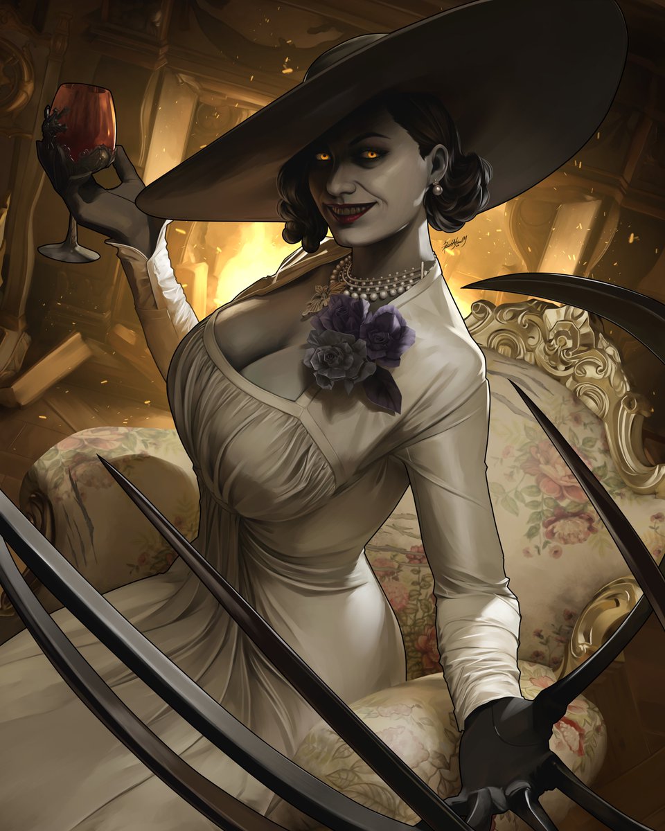 Crimson Glass - Lady Dimitrescu - V1 🍷

#DigitalPainting #ClipStudioPaint #ResidentEvil #LadyDimitrescu