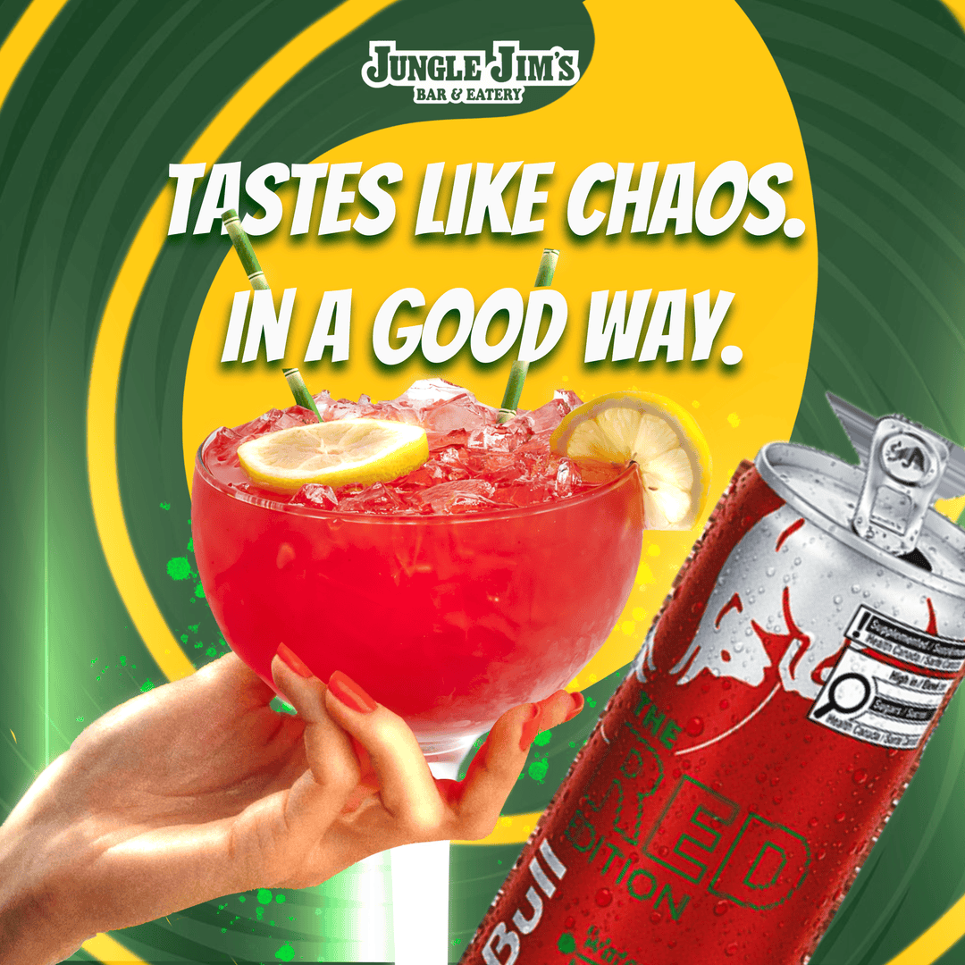 🚨 This is not a drill — it’s a 46oz Super Bowl.
Every Saturday, Jungle Jim’s gives you $3 off the biggest, boldest drinks in town like our Red Bull Sour Power! 
Come thirsty. Leave happy.