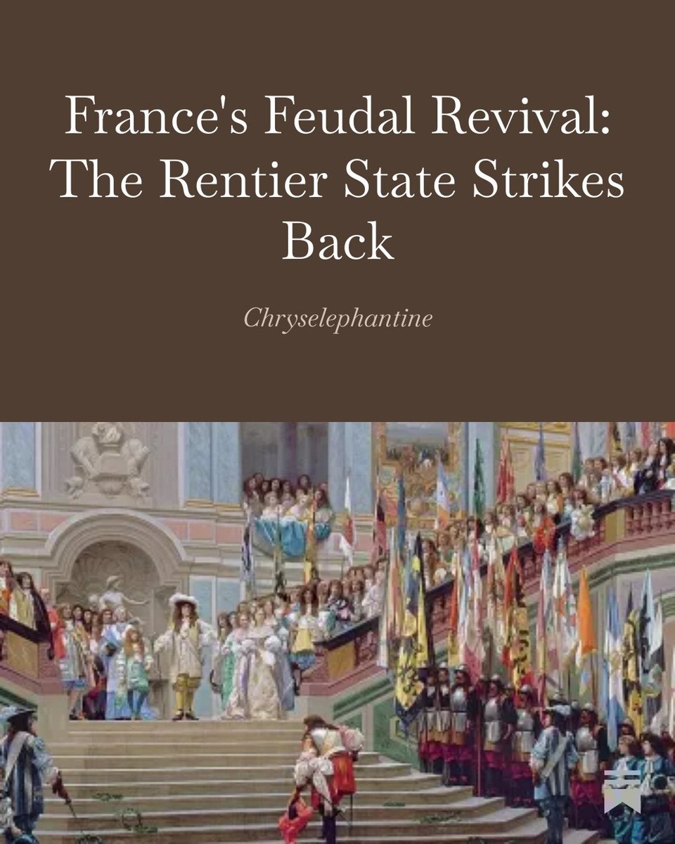 La France glisse-t-elle vers une féodalité moderne ? Dette publique explosive, fiscalité confiscatoire, monopoles et corporationsparis captent les richesses tandis que le travail est pénalisé. Un modèle rentier qui rappelle l’Ancien Régime.

À lire ⬇️

open.substack.com/pub/aymondeboi…