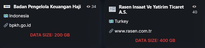 FalconFeedsio's tweet image. 📢 Ransomware Alert :

BlackShrantac ransomware group has added 2 new victims to their dark web portal.

-  Badan Pengelola Keuangan Haji (BPKH)🇮🇩
-  Rasen Insaat Ve Yatirim Ticaret A.S. 🇹🇷