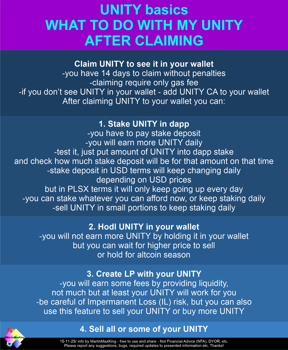 Martin_MaxKing's tweet image. When your $Unity positions mature/end on @UNITYdotwin on #Pulsechain $PLS $PLSX - here are some options what you can do with it :) And maybe some new interesting things incoming for $Unity :) NFA DYOR etc.