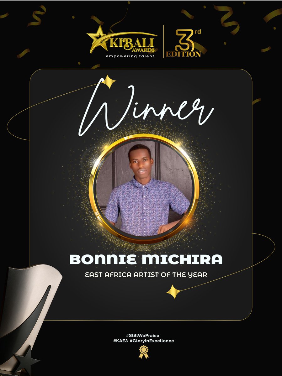 Congratulations to BONNIE MICHIRA, the EAST AFRICA ARTIST OF THE YEAR! Spreading talent across the region, recognized at the KIBALI AWARDS 3rd Edition. 🇹🇿🇰🇪🇺🇬 #EastAfricaMusic #StillWePraise #GloryInExcellence #KibaliAwards3rdEdition
#KibaliAwards2025
#KibaliAwards