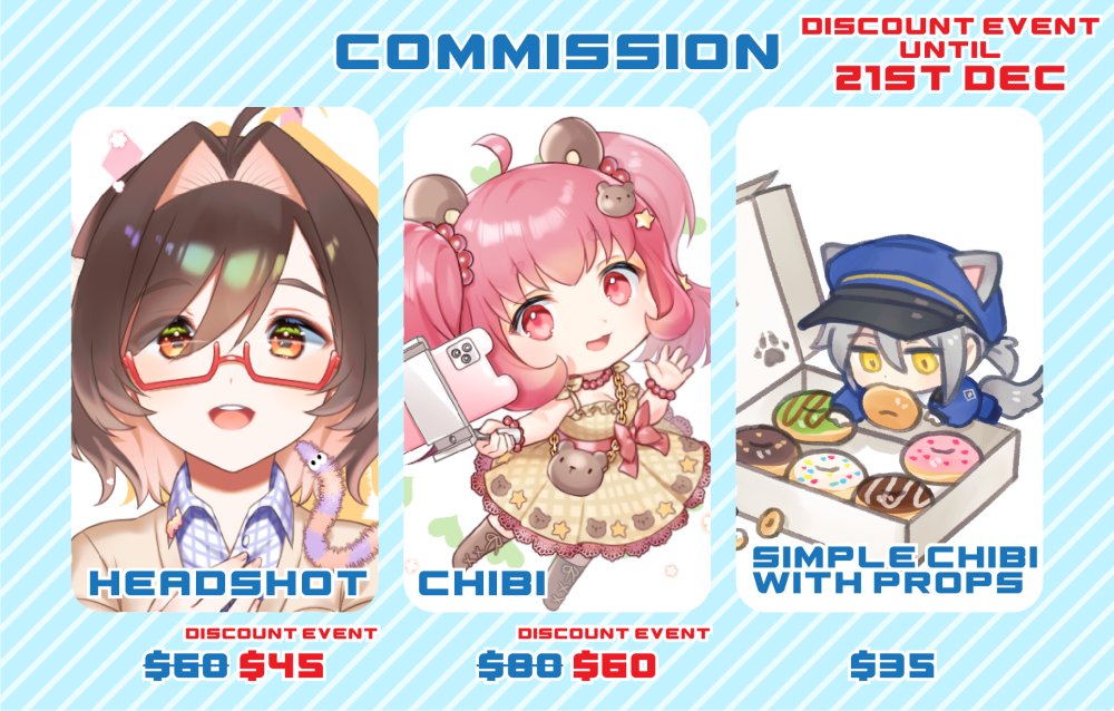 [RT appreciated] I'm having a 25% off commission event until December 21st! and Raffle event! For entering, just retweet this! I will draw 1 art for winner! Thank you for your support always~! 
vgen.co/kthelimit