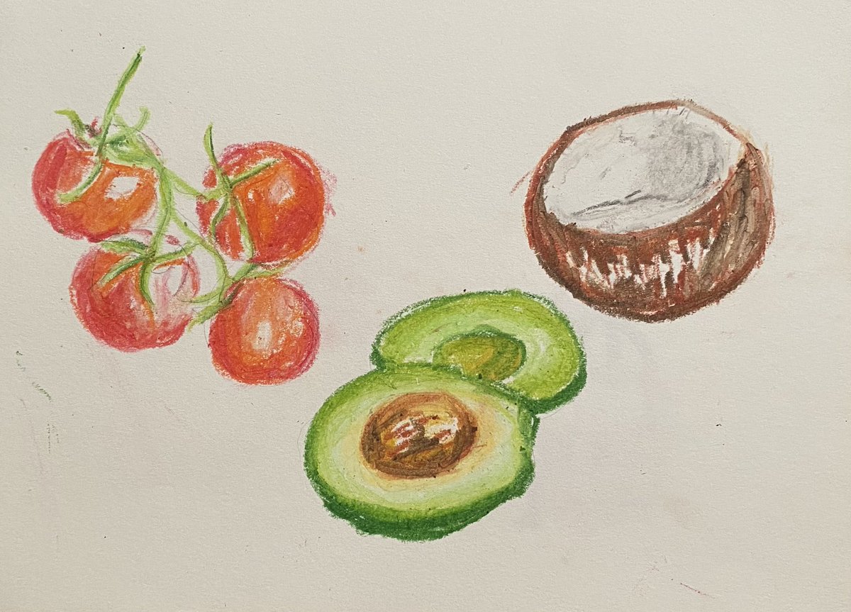 snuuwii's tweet photo. My first time trying oil pastels and I’m actually obsessed?? 

#OilPastels #TraditionalArt #ArtOnX #ArtistOnX #ArtPost #FirstTry #ArtExperiment https://t.co/p8RtZRzahS