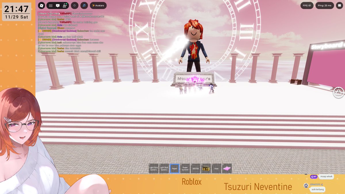 Selamat mendaki gunung Vtuber di Roblox!!
Terima kasih worldnya bang <a href="/KoboKomputerCh/">Bobochan 🩷🎀🌙💫 || #MountVTubersRoblox</a> 

#MountVTubersRoblox