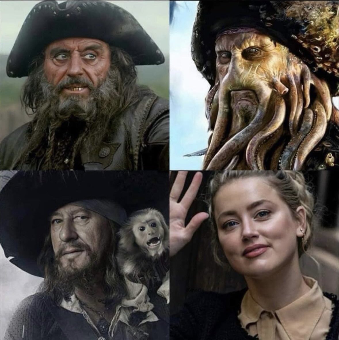 creepydotorg's tweet image. The villains that Captain Jack Sparrow defeated.