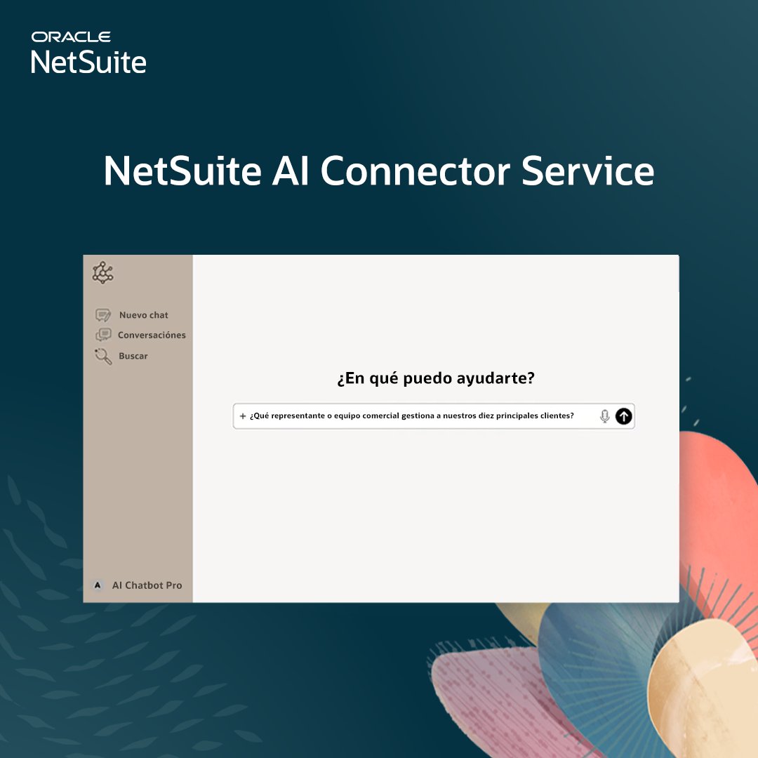 jrrobles78's tweet image. Con @NetSuite AI Connector Service, lleva la inteligencia artificial a tu medida. Descubre cómo aprovechar todo el potencial y la flexibilidad de NetSuite conectando tus datos con los agentes de IA que prefieras. social.ora.cl/60177QOUH