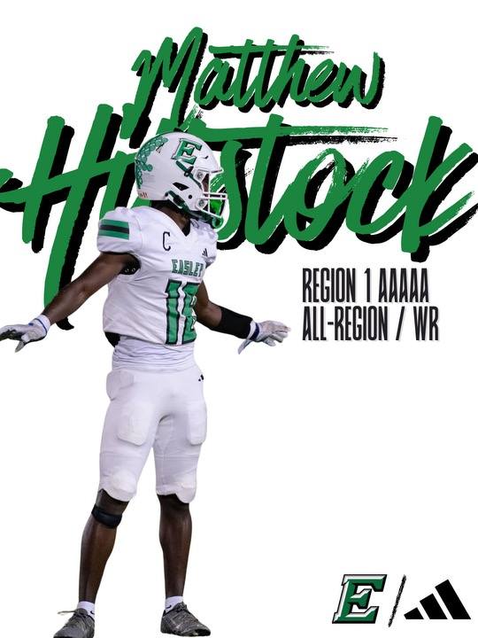 Honored to be named to the All-Region team! Grateful for my teammates and coaches. 💚🏈🖤 Shoutout to my brothers who earned it too <a href="/MarquisErby/">Kaiden Erby</a>, <a href="/TrentC40/">Trent Coker</a>, Jaxson Wilson, and Jakyric Jamison. #waveallday

<a href="/CoachSHouston1/">Sam Houston</a> <a href="/CoachHMartin/">Holden Martin</a> <a href="/MattStackSr1/">Coach Stack Sr.</a> <a href="/FootballEasley/">Easley Football</a>
