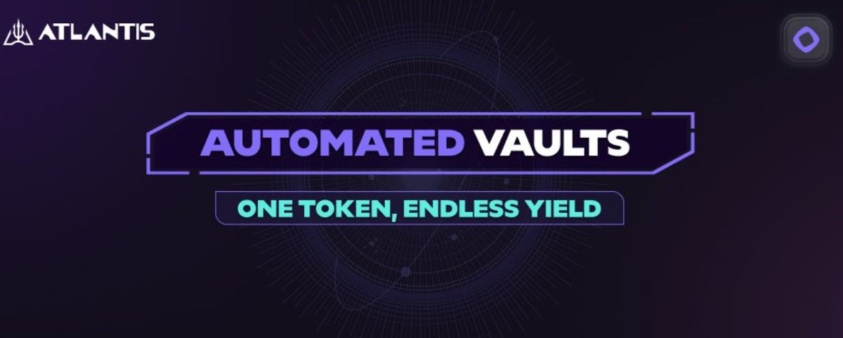 🧐If DeFi ever felt “too complicated,” it’s because most tools weren’t built for normal users.

<a href="/AtlantisDEX_xyz/">Atlantis</a> changes that.

✅Automated Vaults let you deposit ONE token, sit back, and earn yield automatically - no pairing, no charts, no rebalancing, no stress.

💡Here’s the
