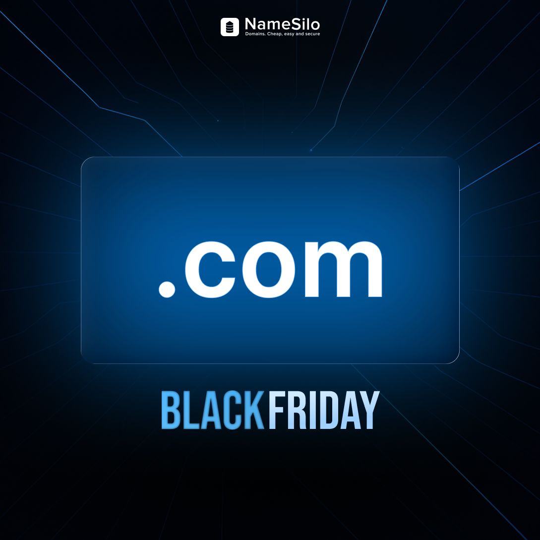namesilo's tweet image. Lock in better pricing with .COM 🌐
Register new .COM domains for just $10.80 by joining NameSilo’s Discount Program. 

Simple, flexible, and perfect if you’re building multiple projects. 🔗 buff.ly/a24y340 

#dotCOM #DiscountProgram #BlackFriday