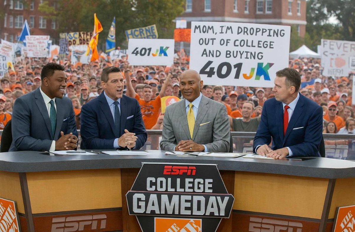 itsTOOTINtime's tweet image. THIS GUY RETIRES EARLY!

#CollegeGameDay