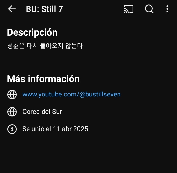 AndreArmy613Com's tweet image. Y si esto no es solo un proyecto x y si es algo de ellos directamente?

Digo 

1. La ubicación del canal está directamente en Corea del Sur
2. La descripción dice &quot;La juventud nunca vuelve&quot;

Y acabaron de subir un vídeo tipo HYYH.