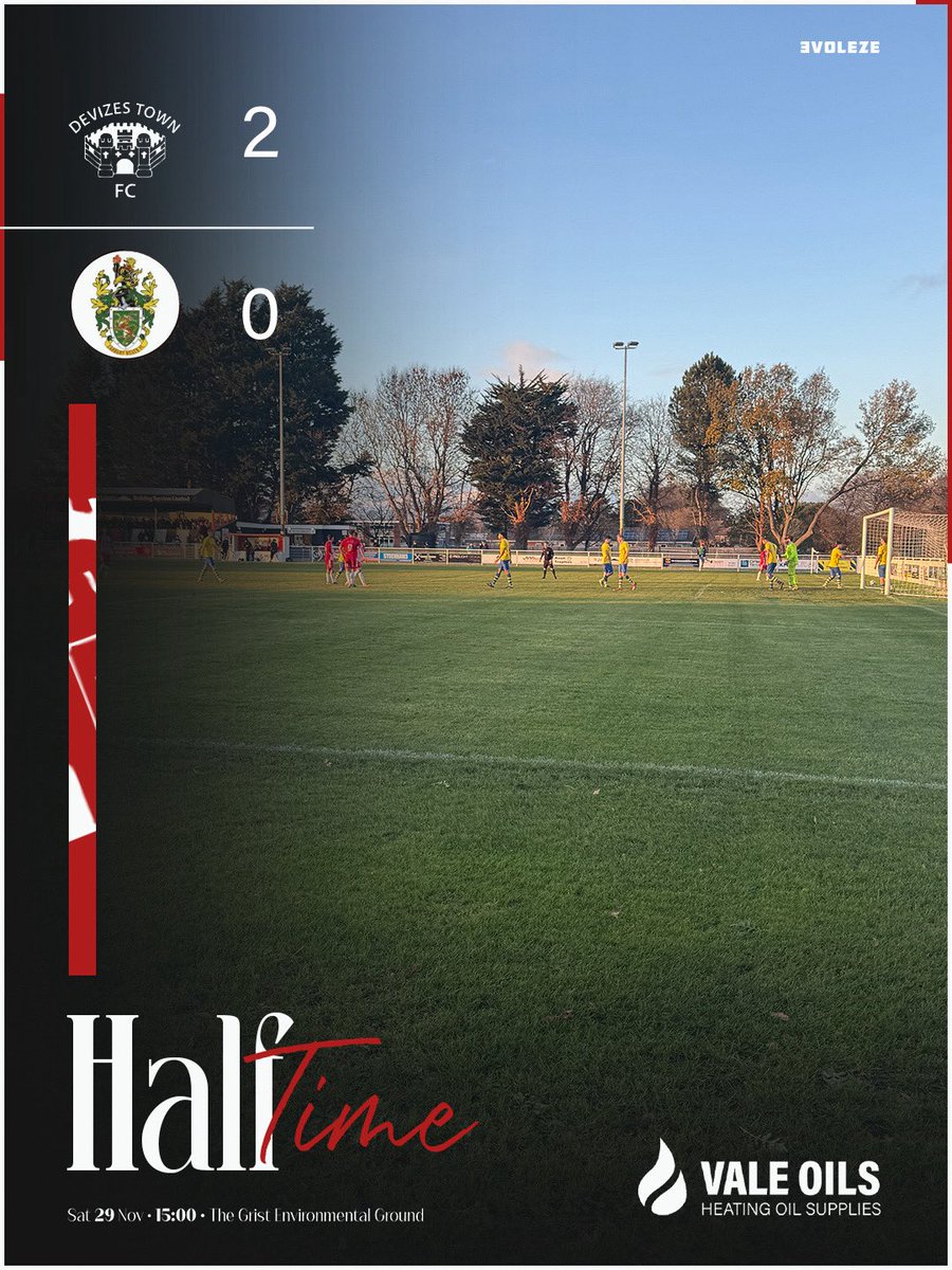 DevizesTownFC's tweet image. HT 2-0

A good half of football here, we’ve been clinical with two well taken goals, The Heath aren’t out of this though.

🔴⚪️