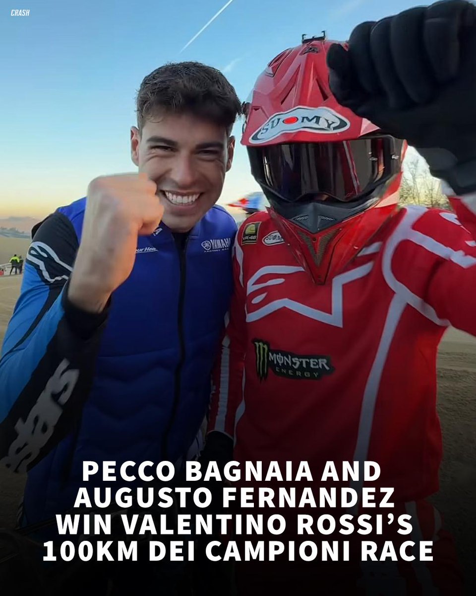 crash_motogp's tweet image. A win for Pecco Bagnaia and Augusto Fernandez at Valentino Rossi's ranch 🏁👏