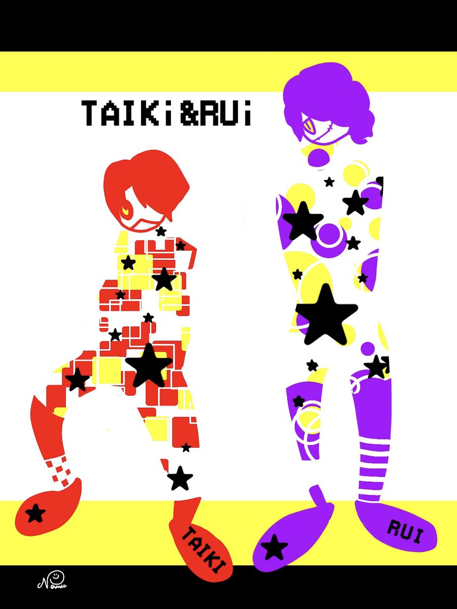 nemuipanda_zzz's tweet image. ルイタイが同じダンスする時の立ち姿の特徴差が好きだよっていう気持ちで描いた
#STARGLOWファンアート