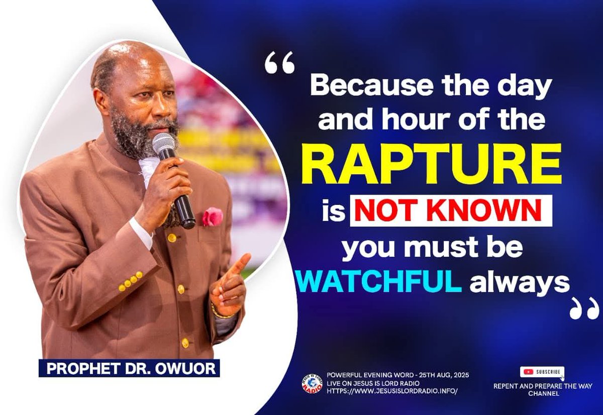 We must be vigilant because time is over.
JESUS IS COMING.
#ChristJesusIsComing