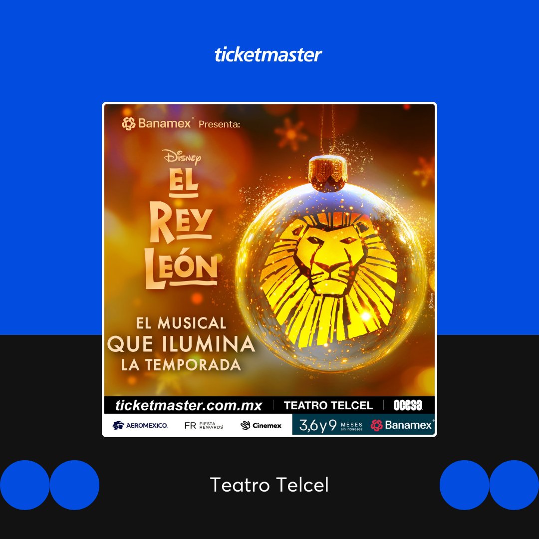 Ticketmaster_Me's tweet image. 🦁💡 Esta Navidad, deja que el musical que ilumina la temporada te envuelva con su música, energía y su espectacular historia 🎭⁣
⁣
Crea increíbles momentos en familia, consulta fechas y compra tus 🎟️🎟️ aquí 👇⁣
⁣tkmx.link/ElReyLeonTW