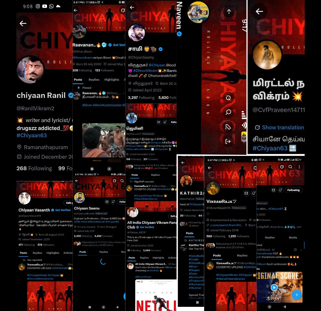 ChiyanSaamy's tweet photo. Change For Cover Picture @VikramRaja0178  Mams Edit.. 🥶🔥 

dear @iamarunviswa  Sir Naga Chiyaan 63 Mode Ku vathudom Nega Yepoo Update Thara Porenga 🥲

#ChiyaanVikram @Chiyaan #Chiyaan63 https://t.co/AHDnzBsgoq